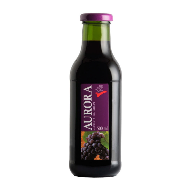 Suco Integral Uva Tinto Aurora Garrafa 500Ml