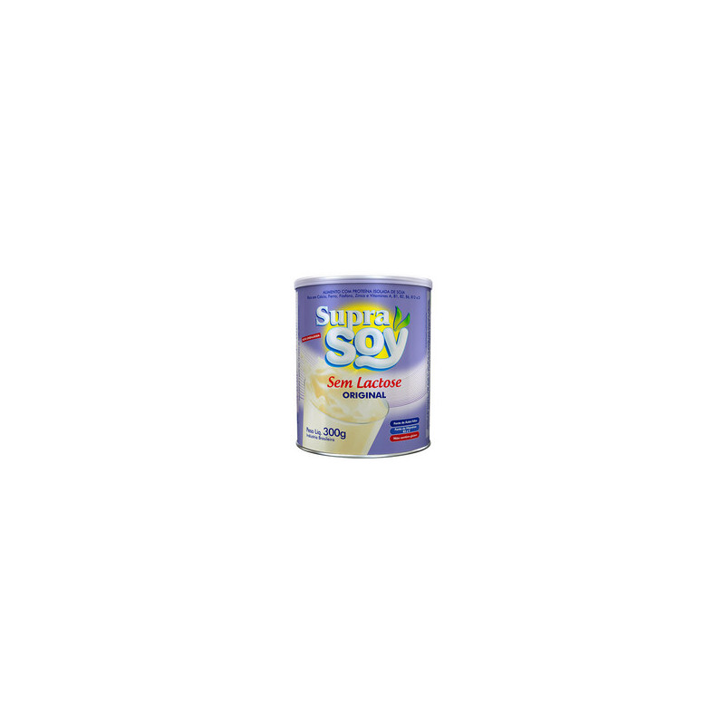 Alimento À Base De Soja Em Pó Original Zero Lactose Supra Soy Lata 300G