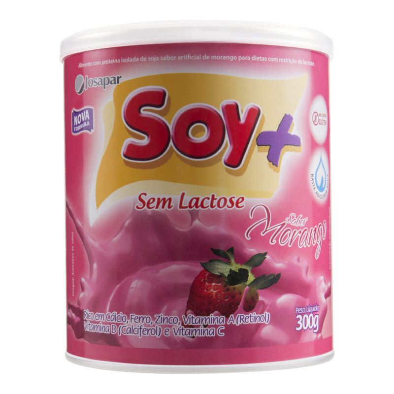 Alimento Base De Soja Em P Morango Zero Lactose Soy Lata G