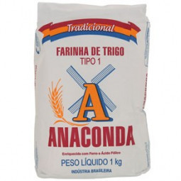 Farinha De Trigo Anaconda 1Kg Sem Fermento