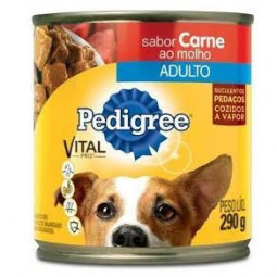 Alimento Para Cães Adultos Carne Ao Molho Pedigree Vital Pro Lata 290G