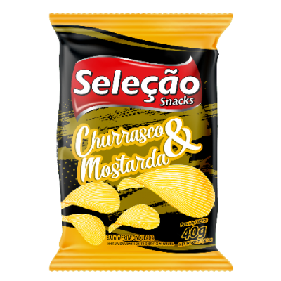 Batata Seleção 40G Ondulada Churrasco