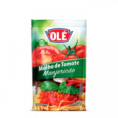 Molho Tomate Olé 300g Manjericão Sache