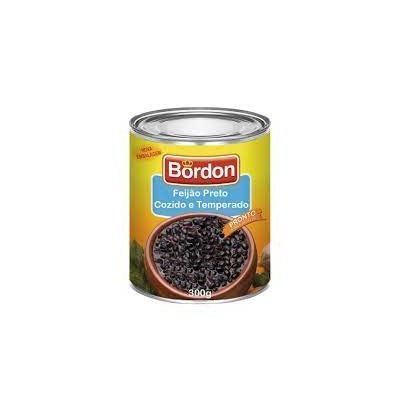 Feijão Pronto Bordon 300G PT Temperado