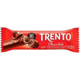 Rolinho Wafer Trento 32G Chocolate Ao Leite