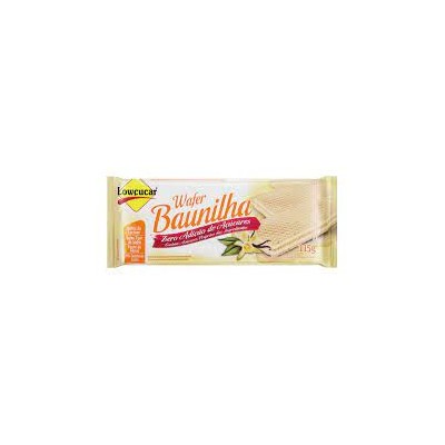 Biscoito Lowcucar 115G Wafer Recheio Baunilha