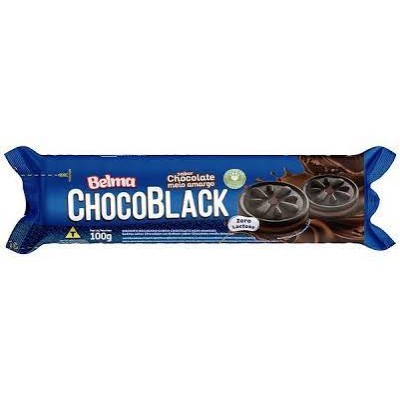 Biscoito Belga 100G Recheado Chocoblack