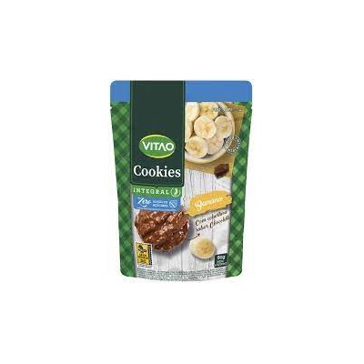 Cookies Vitao 80G Integral Banana Cobertura Chocolate