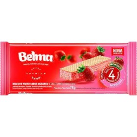 Biscoito Belma 78G Wafer Recheado Morango