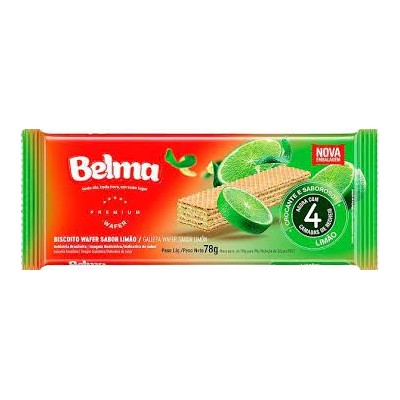 Biscoito Belga 78G Wefer Recheado Limão