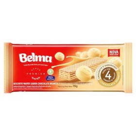 Biscoito Belma 78G Wafer Recheado Chocolate Branco