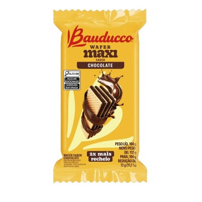 Biscoito Bauducco 104G Wafer Recheado Maxi Choc