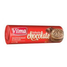 Biscoito Vilma 120G Recheado Chocolate
