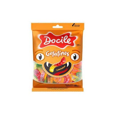 Bala Gummies Docile 80G Cobrinhas