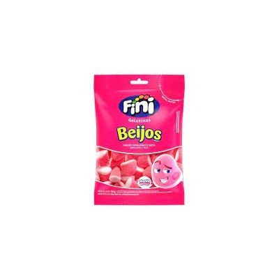 Bala Fini 90G Gelatina Beijo Morango