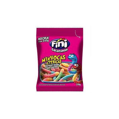 Bala Fini 250G Minhoca Citrica