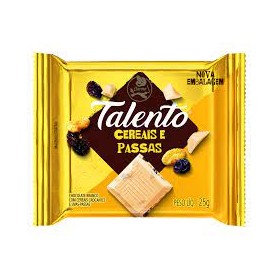 Chocolate Garoto Talento Branco Cereais 25G