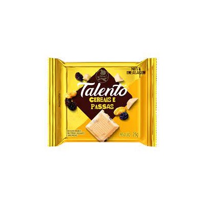 Chocolate Garoto Talento Branco Cereais 25G