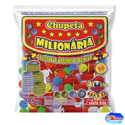 Pirulito Santa Rita 350G Chupeta Milionaria