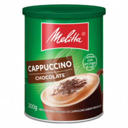 Cappuccino Solúvel Chocolate Melitta Lata 200G