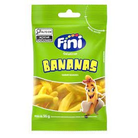 Bala Fini 35G Gelatina Banana