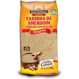 Farinha De Amendoim Torrado Sem Açúcar Integral Dacolônia Pacote 500G