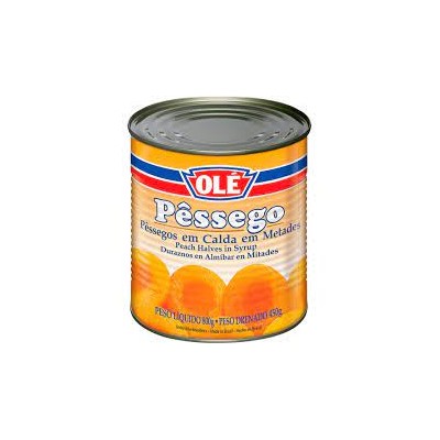 Pessego Ole 800G Calda Em Metade lata