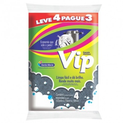 Esponja Santa Maria Vip Multiuso Leve 4 Pague 3