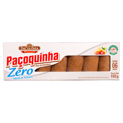 Pacoca Dacolonia 102G Rolha Zero Acucar