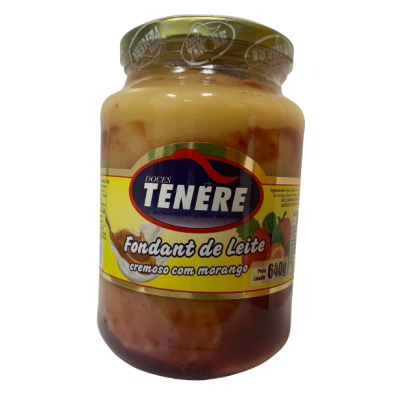 Doce Tenere 640G Fondant Leite Morango Vidro