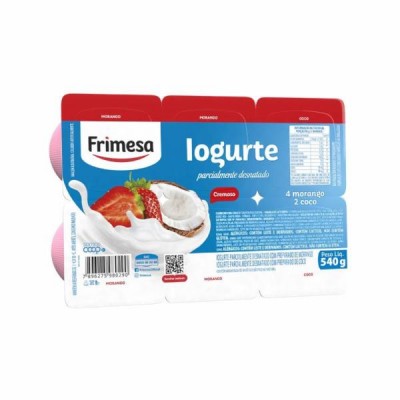 Iogurte Frimesa 540G Morango Com Coco Bandeja