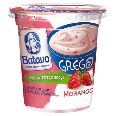 Iogurte Batavo 450G Grego Morango