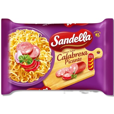 Macarrao Lamen Sandella 85G Calabresa Com Pimenta