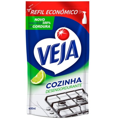 Desengordurante Cozinha Veja 400ML Limão Refil Sachê