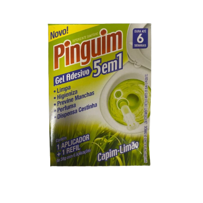 Gel Sanitário Pinguim 38G Capim Limão Com Aplicador Refil