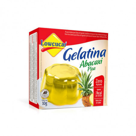 Gelatina Em Pó Abacaxi Zero Açúcar Lowçucar Caixa 10G