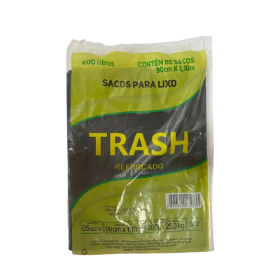 Saco Lixo Trash 200L 25 Unidades