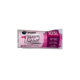 Saco Lixo Biopol 105L 10 Unidades Pink