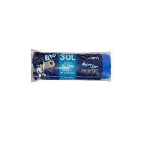 Saco Lixo Biopol 30L Sup Lar 30 Unidades Azul