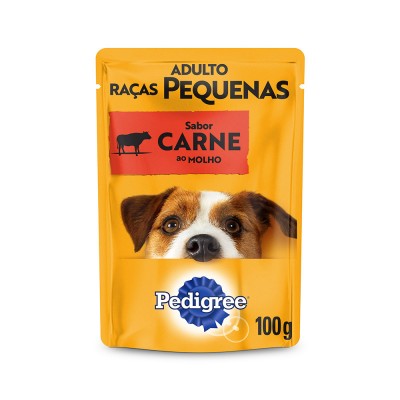 Ração Pedigree 100G Carne Molho Adulto