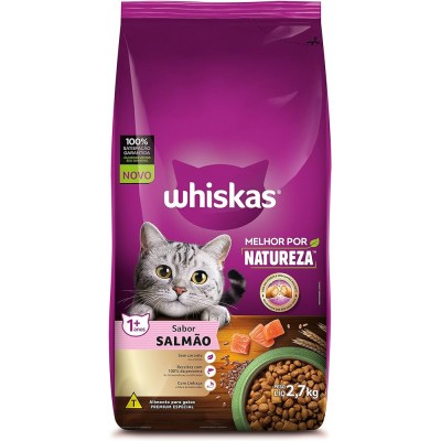 Ração Whiskas 2,7KG Salmão Natural Natural