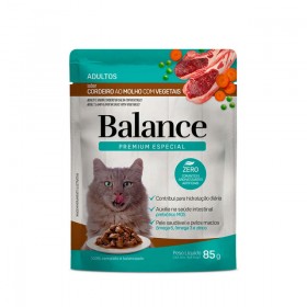 Ração Balance Gato Adulto 85G Cordeiro Molho Vegano Sachê