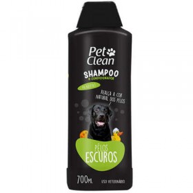 Shampoo e Condicionador Pet Clean 700ML Pelo Escuro
