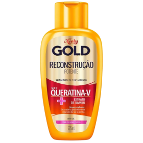 Shampoo Niely Gold 275ML Reconstrução Queratina