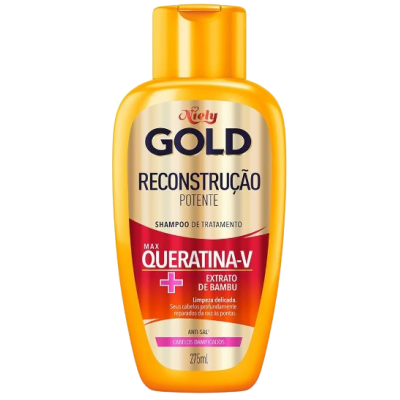 Shampoo Niely Gold 275ML Reconstrução Queratina