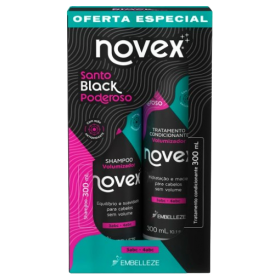 Kit Novex Sh + Cond. Santo Black Poderoso