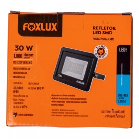 Refletor FoxLux Led Bivolt PT 30W 6500K