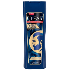 Shampoo Clear 200ML Anticaspa Cabelo Barba