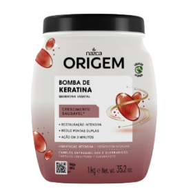 Creme Hidratação Origem 1KG Bomba Keratina