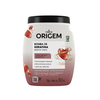 Creme Hidratação Origem 1KG Bomba Keratina